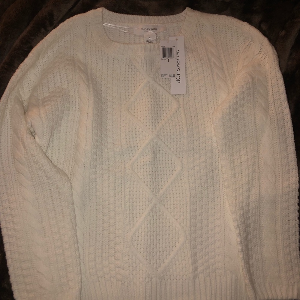 Beautiful White Workshop Sweater